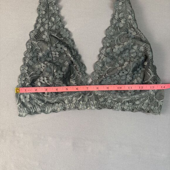 Intimately Free People Bralette Womens Small Gray Lace Halter Stretch Lingerie - Picture 6 of 6